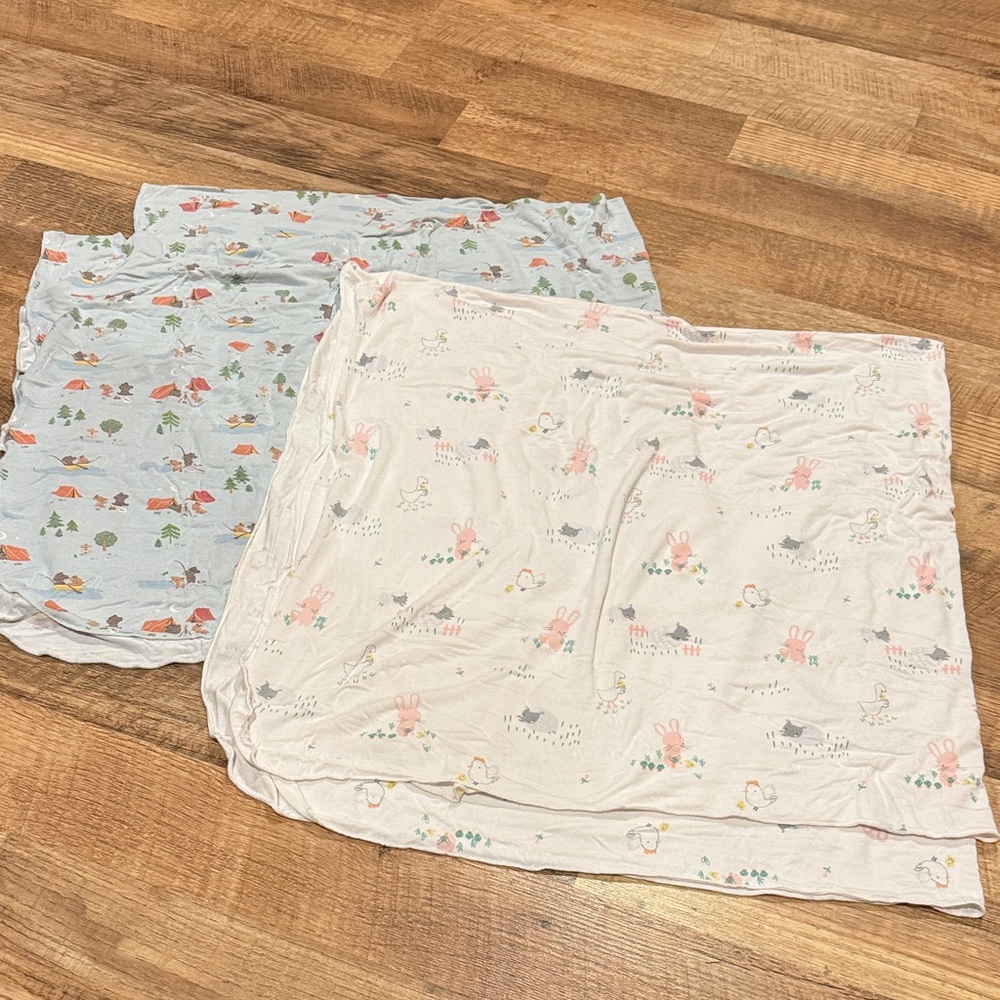 Set of Two Baby Blankets - super soft